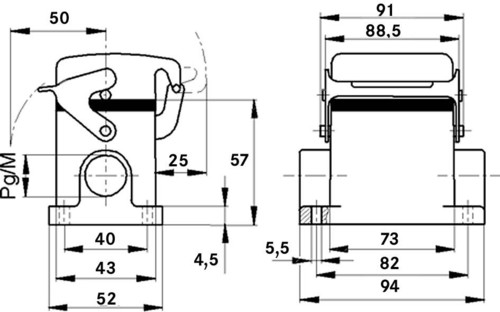 Lapp Zubehör H-B-10-SDR-LB-16-ZW.- Sockelgehäuse H-B 10 SDR-LB 16 ZW.