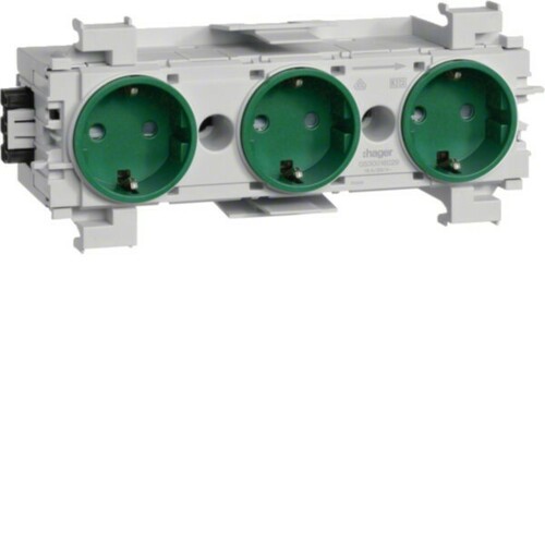 Tehalit Steckdose 3-fach gr frontrastend GS3001 mgn
