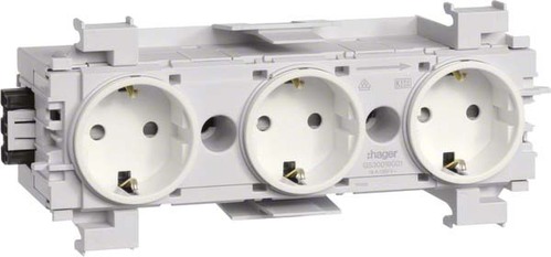 Tehalit Steckdose 3-fach cws frontrastend GS3001 cws