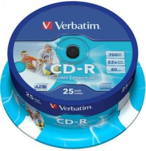 Verbatim CD-R Cakebox 25 Discs 43439 (VE25)