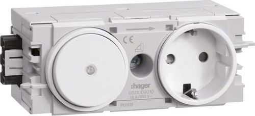 Tehalit Schalter-Steckdose Ecoline GS11009010 rws
