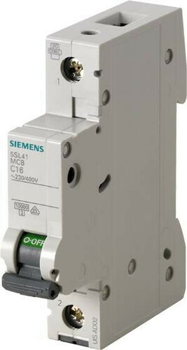 Siemens Dig.Industr. Leitungsschutzschalter 230V,10KA,1p.,D,2A 5SL4102-8
