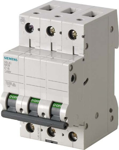 Siemens Dig.Industr. Leitungsschutzschalter 400V,10KA,3p.,D,6A 5SL4306-8