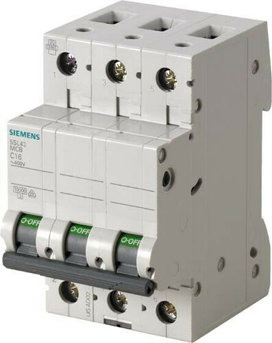 Siemens Dig.Industr. Leitungsschutzschalter 400V,10KA,3p.,C,13A 5SL4313-7