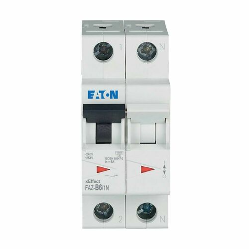 Eaton Leitungsschutzschalter B 6A, 1p+N FAZ-B6/1N