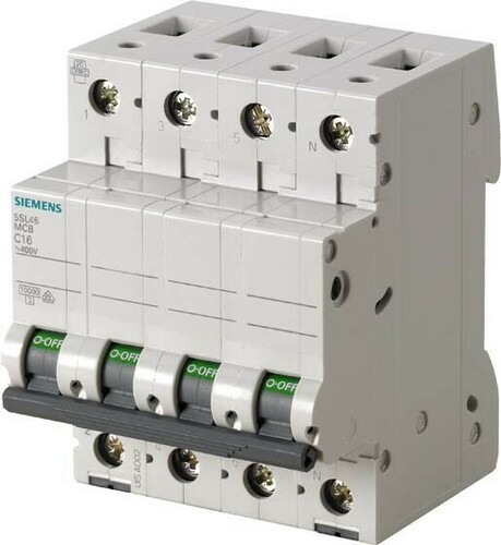 Siemens Dig.Industr. Leitungsschutzschalter 400V,10KA,3+N,1,6A 5SL4615-7
