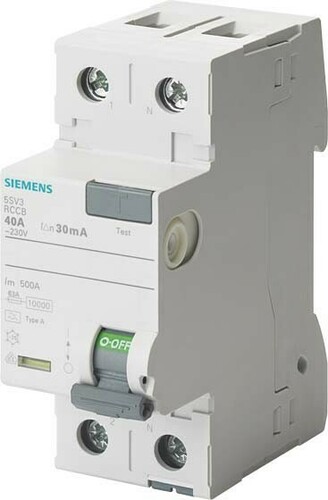 Siemens Dig.Industr. FI-Schutzschalter Typ A, 30mA , 25A 5SV3312-6
