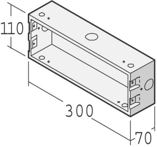 Renz Metallwaren. fInst./Info/Blindkasten ohne Tür 14-2-20200 vz