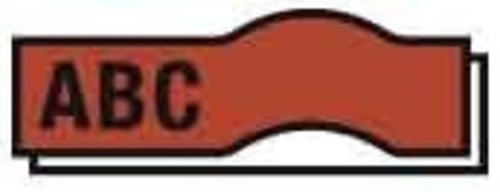 Newell Brands D1 Schriftband 12mm/7m schwarz auf rot 45017
