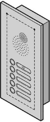 Renz Metallwaren. Sprechanlage eckig 4 Klingelk. 16-0-16383 eds