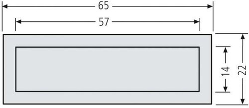 Renz Metallwaren. Kombitaster LIRA 65x22 weiss 97-9-85116 weiß