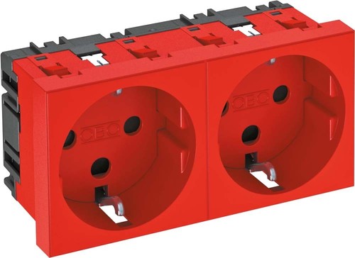 OBO Bettermann Vertr Steckdose 0 Grad, 2-fach Schutzkontakt, kod. STD-D0K SRO2