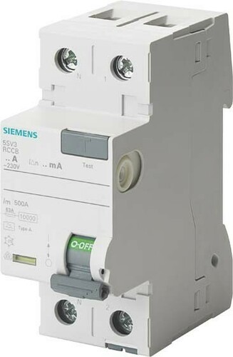 Siemens Dig.Industr. FI-Schutzschalter Typ A, 30mA , 25A 5SV3312-6KL