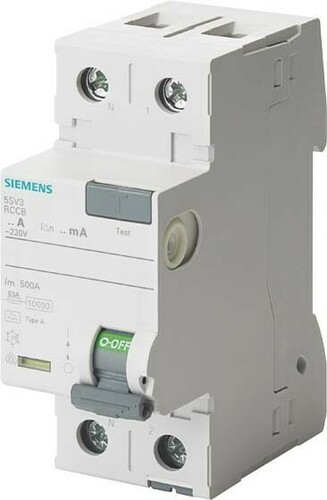 Siemens Dig.Industr. FI-Schutzschalter Typ A, 30mA , 16A 5SV3311-6KL Siemens Dig.Industr. FI-Schutzschalter Typ A, 30mA , 16A 5SV3311-6KL