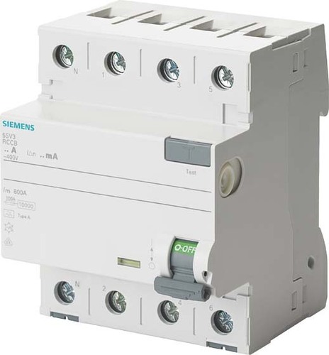 Siemens Dig.Industr. FI-Schutzschalter Typ A, 30mA , 80A 5SV3347-6KL