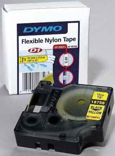 Newell Brands Band ID1 Polyest.19mm/5,5m schwarz auf weiß 18484