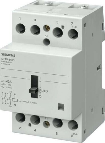 Siemens Dig.Industr. Installationsschütz 40A,230VAC,3S+1Ö 5TT5841-6