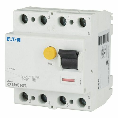 Eaton FI-Schutzschalter 63A 4p, 300mA PXF-63/4/03-S/A-BRD