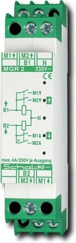 Schalk Motor-Gruppen-Relais f. 2 Motoren, 230VAC MGR 2