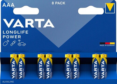 Varta Cons.Varta Batterie Longl.Power AAA Micro, R3, Al-Mn 4903 Bli.8