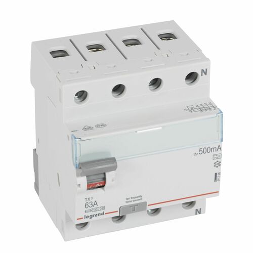 Legrand (BT) Fehlerstrom-Schutzschalter 63A 4P 500mA Legrand 411796