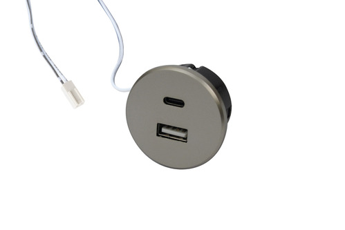 Hera USB-A + USB-C Steckdose edelstahloptik 21700101108