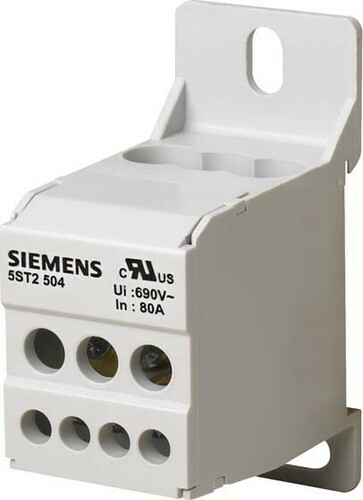 Siemens Dig.Industr. Verteilerblock 1pol.,80A,1x16qmm 5ST2504