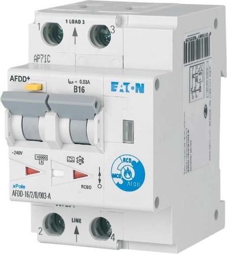 Eaton Brandschutzschalter 2polig, B10A, 10mA AFDD-10/2/B/001-A