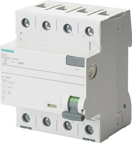 Siemens Dig.Industr. FI-Schutzschalter Typ A, 30mA , 25A 5SV3342-6KK12