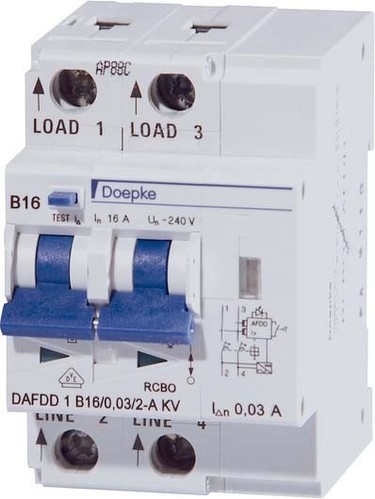 Doepke FI-/LS-Kombination als Brandschutzsch. DAFDD 1 C16/0,03/2-A