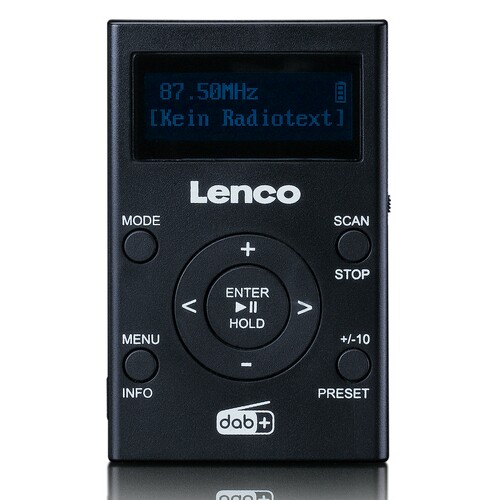 LENCO DAB+ Radio portable,Akku,MP3 PDR-011BK Black