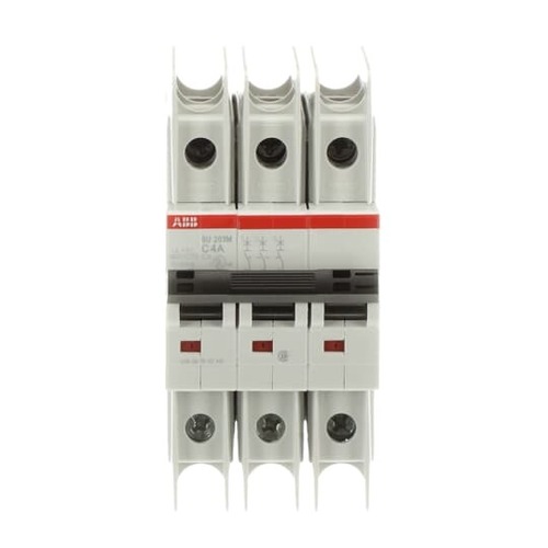 ABB Stotz S&J Sicherungsautomat 10kA,C 4A,3P UL489 SU203M-C4