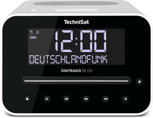 TechniSat DAB+ Digitalradio CD/UKW Radiowecker DIGITRADIO52CD weiß