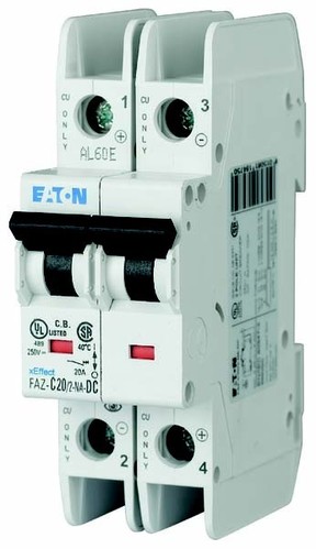 Eaton Leitungsschutzschalter 2A, 2p, C-Char, DC FAZ-C2/2-NA-DC