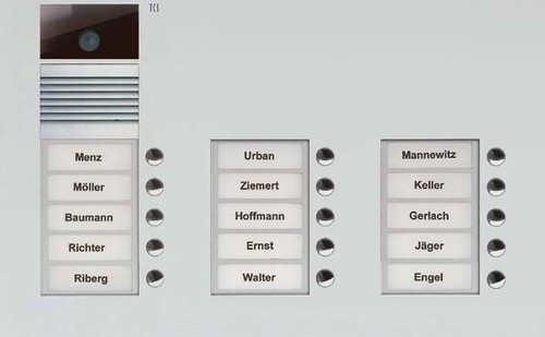 TCS Tür Control Video-Außenstation Color dreispaltig, f.15WE AVU16150-0010
