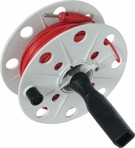 DEHN Drahthaspel K-grau B40mm m.50m Litze rot DHK40BSML075L50MRT