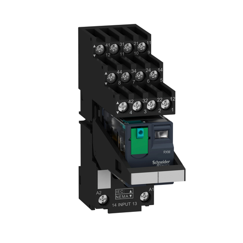 Schneider Electric Miniaturrelais 4W 6A 24VDC RXM4AB1BDPVS
