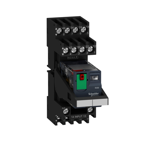 Schneider Electric Miniaturrelais 4W 6A 24VAC RXM4AB2B7PVM