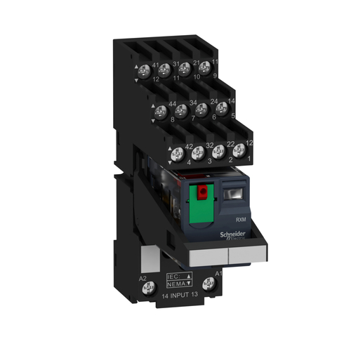 Schneider Electric Miniaturrelais 4W 6A 24VAC RXM4AB2B7PVS
