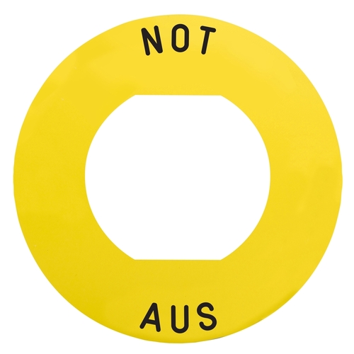 Schneider Electric Schild 60 Not-Aus-Taster NOT AUS ZBY9260M