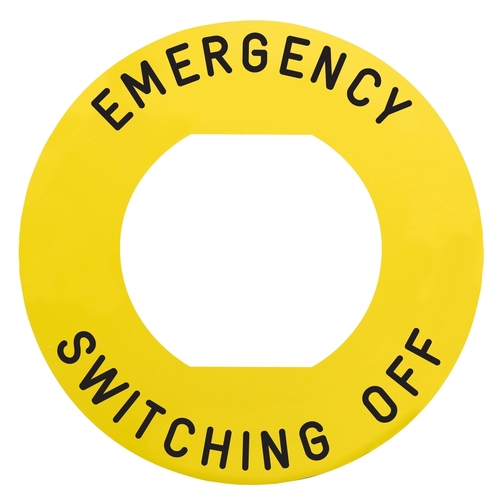 Schneider Electric Schild 60 Not-Aus-Taster EMERGENCY SWITCHING ZBY9360M