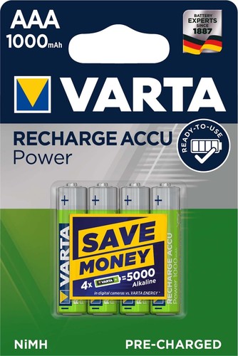 Varta Cons.Varta Recharge Accu Power AAA 1,2V/1000mAh/NiMH 5703 Bli.4
