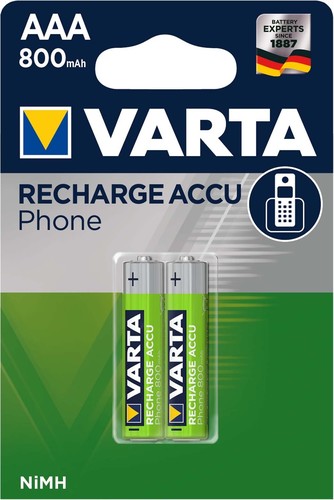 Varta Cons.Varta Recharge Accu Phone AAA 1,2V/800mAh/NiMH 58398 Bli.2