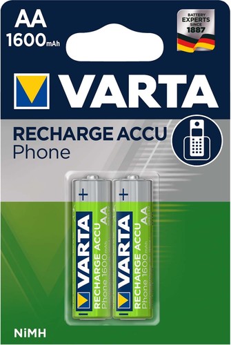 Varta Cons.Varta Recharge Accu Phone AA 1,2V/1600mAh/NiMH 58399 Bli.2