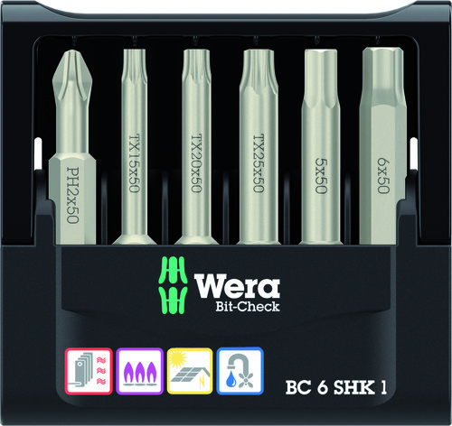 Wera Werk Bit-Check 6 SHK 1 SB 6-teilig Bit-Check 6 SHK 1 SB