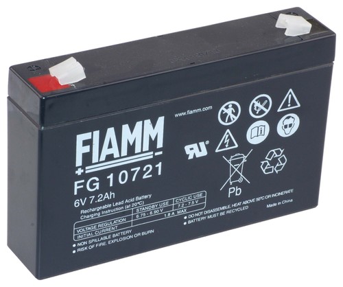 Hückmann Fiamm Blei-Akku FG10721 Pb 6V/7,2Ah 126826