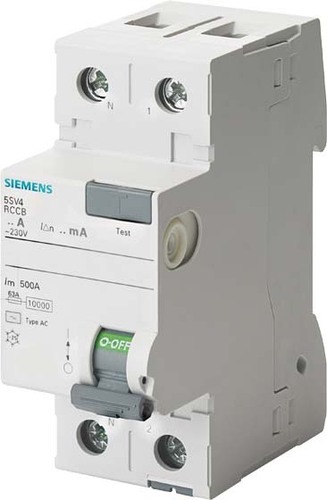 Siemens Dig.Industr. FI-Schutzschalter Typ AC, 30mA, 16A 5SV4311-0KL