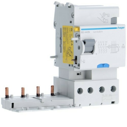Hager FI-Block 4polig 40A 30mATyp A BD440N Hager FI-Block 4polig 40A 30mATyp A BD440N