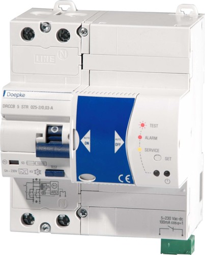 Doepke Fehlerstromschutzschalter Selftest Restart DRCCB5STR025-2/0,03A