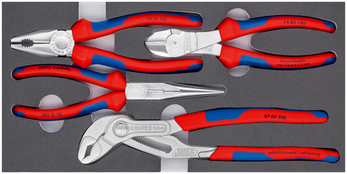 Knipex-Werk V17 Zangen-Set Schaumstoff. 4-tlg 00 20 01 V17 Knipex-Werk V17 Zangen-Set Schaumstoff. 4-tlg 00 20 01 V17